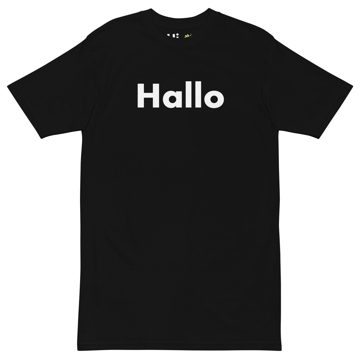 Hi Hallo German Greeting T shirt in black