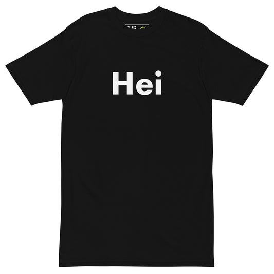Hi Hei Finnish Greeting T shirt in black