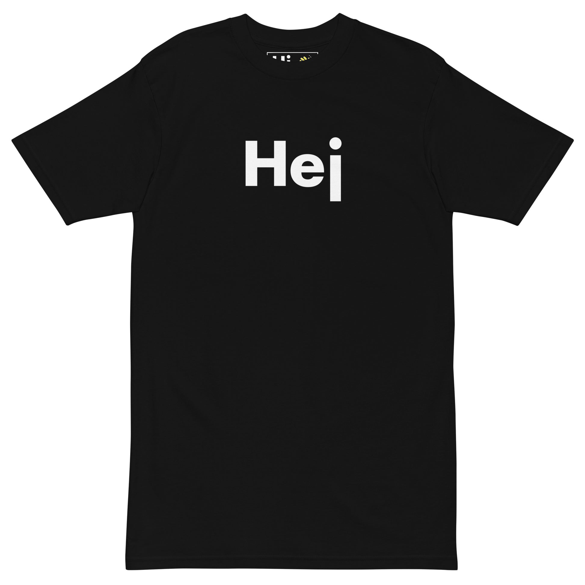 Hi Hej Danish Greeting T Shirt in black