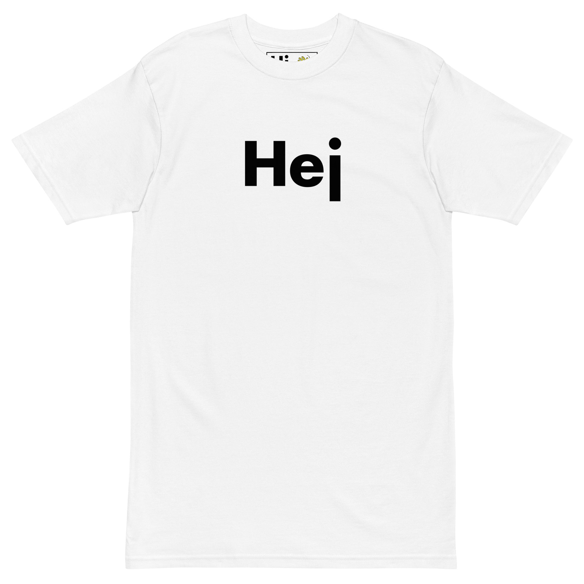 Hi Hej Danish Greeting T Shirt in white