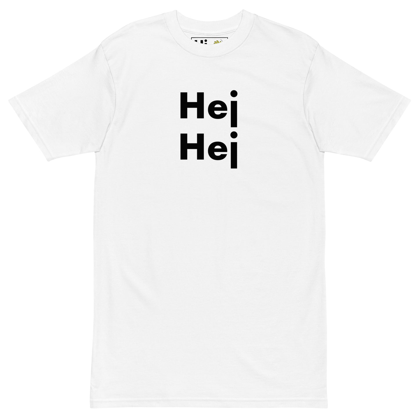 Hi Hej Hej Danish Greeting T shirt in white