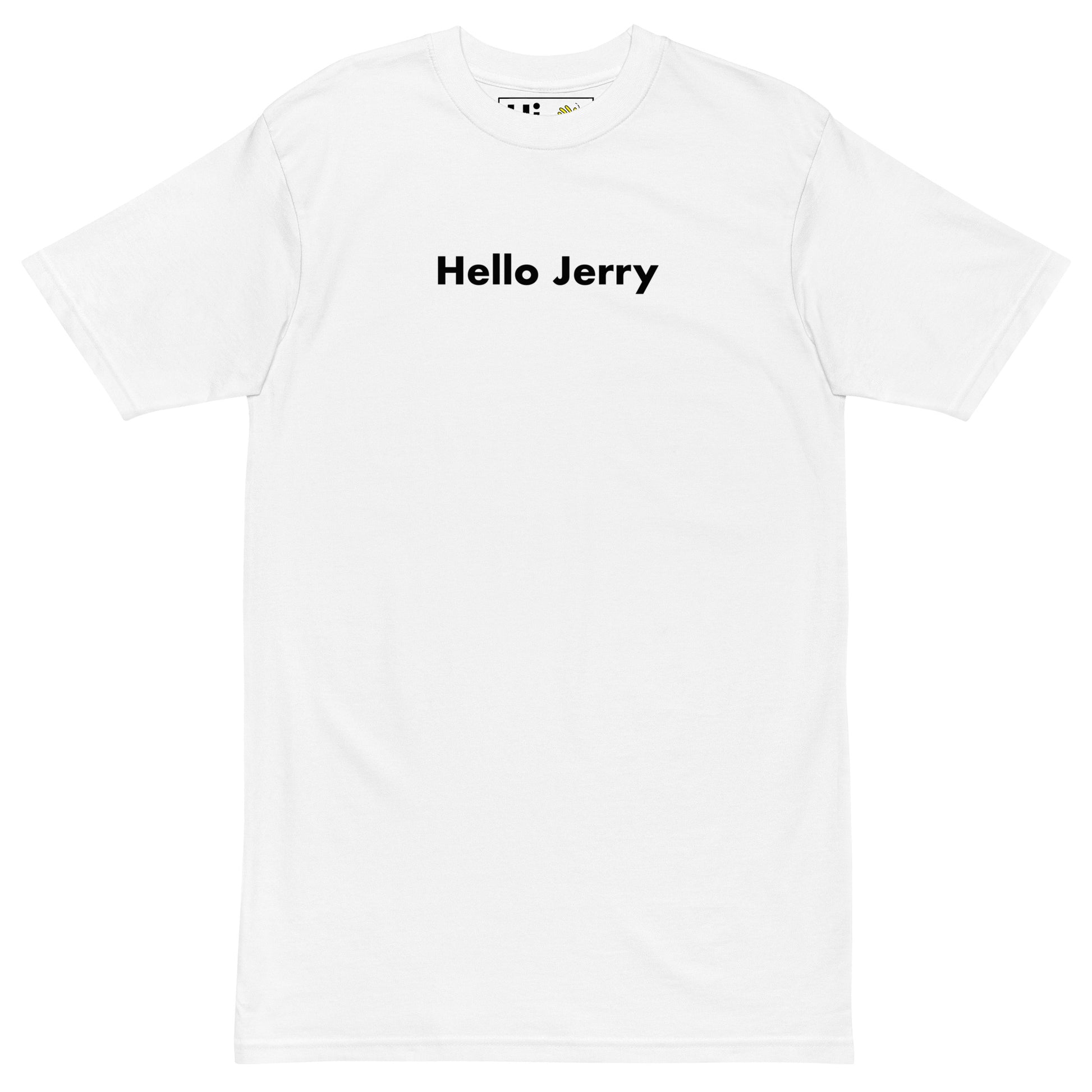 Hi Hello Jerry Seinfeld Greet Tee in white