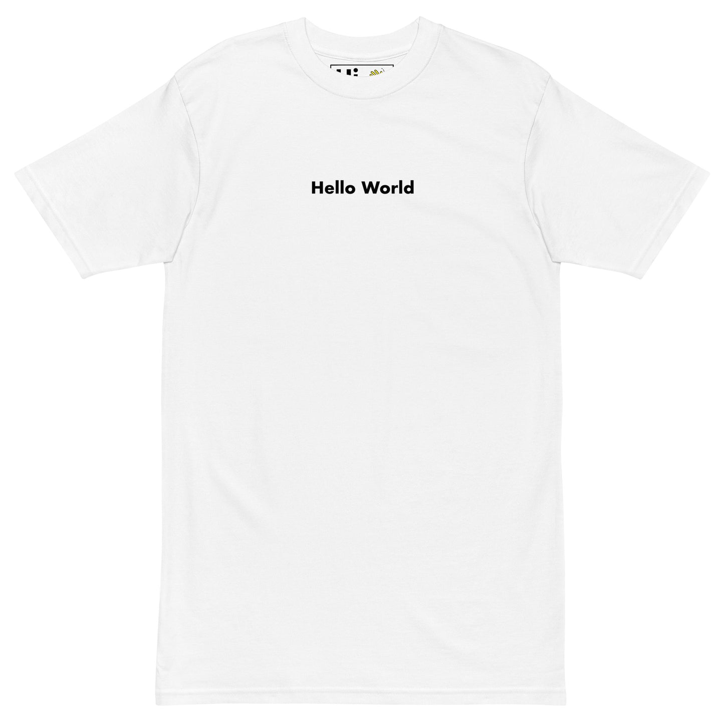 Hi Hello World white front