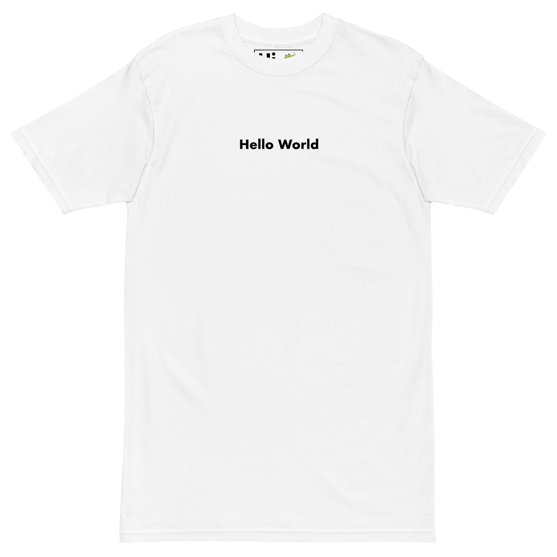 Hi Hello World white front