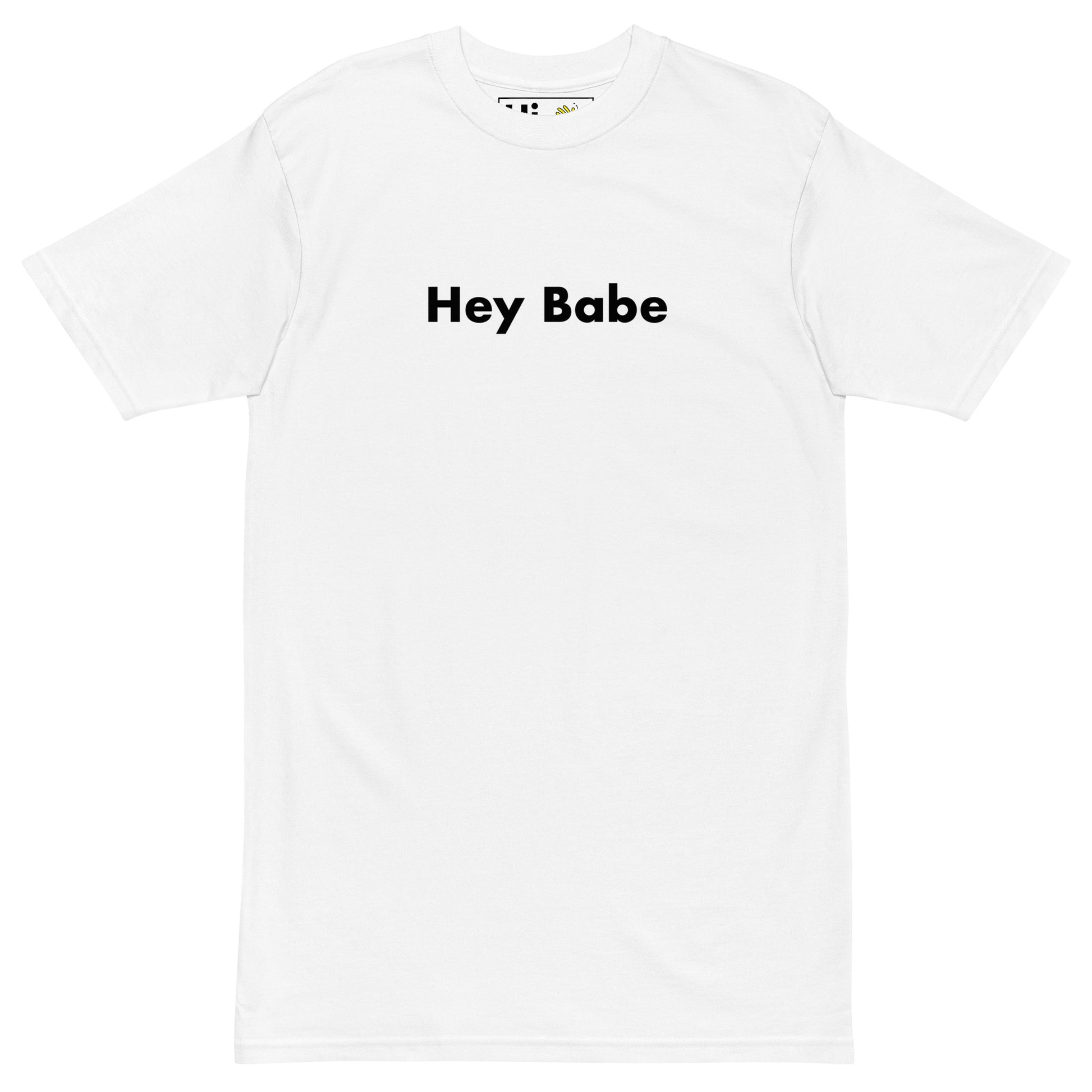 Hi Hey Babe Greet Tee Shirt in white