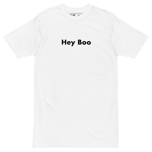 Hi Hey Boo Halloween Helloween Greet Tee in white