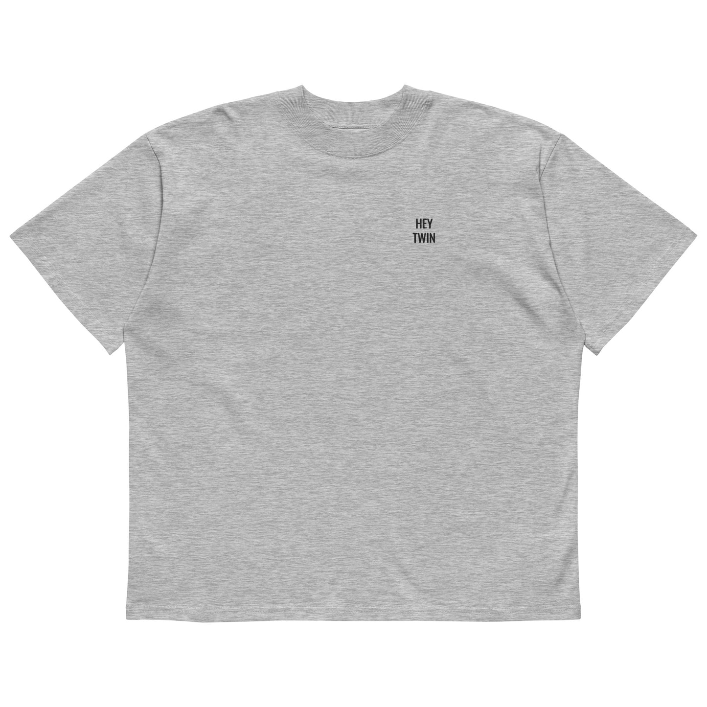 Hi Hey Twin oversize tee grey front flat