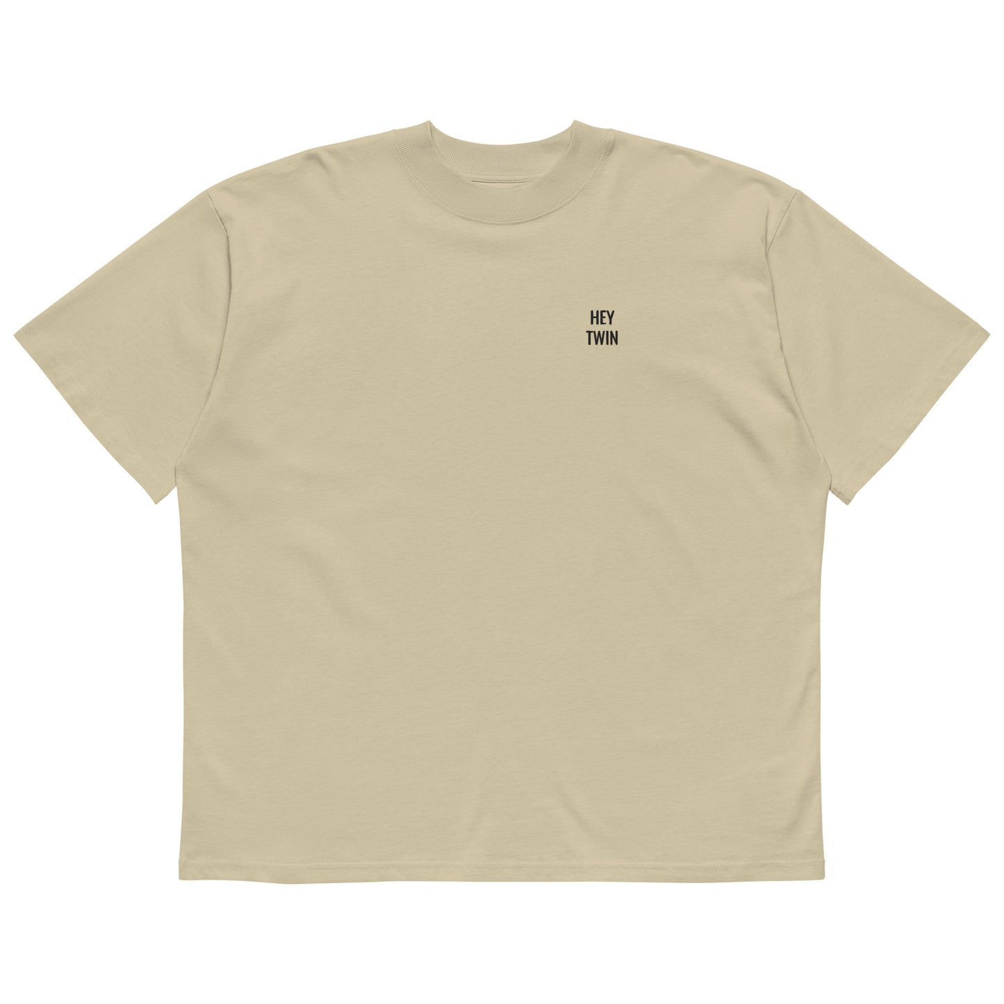 Hi Hey Twin oversize tee stone front detail flat