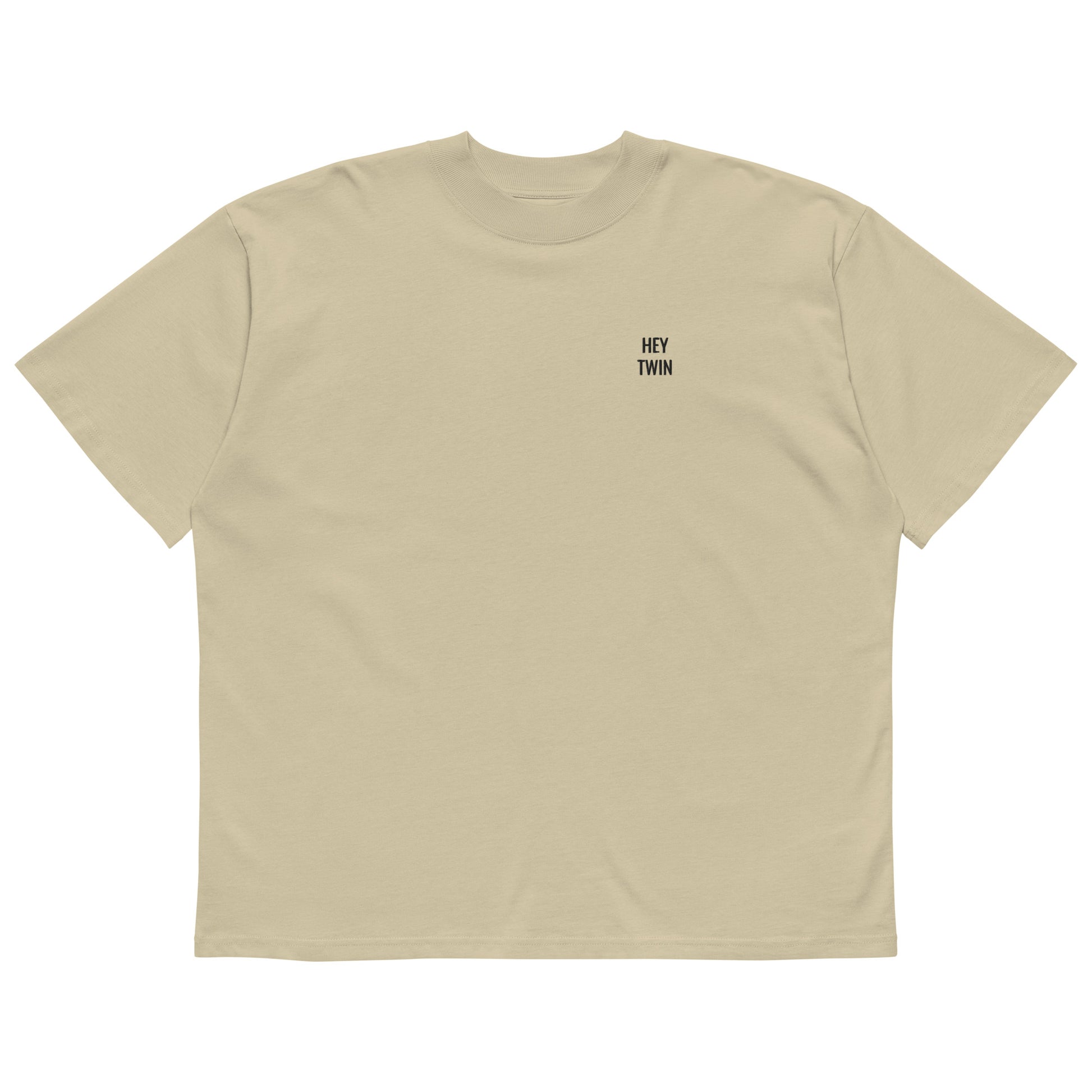 Hi Hey Twin oversize tee stone front detail flat