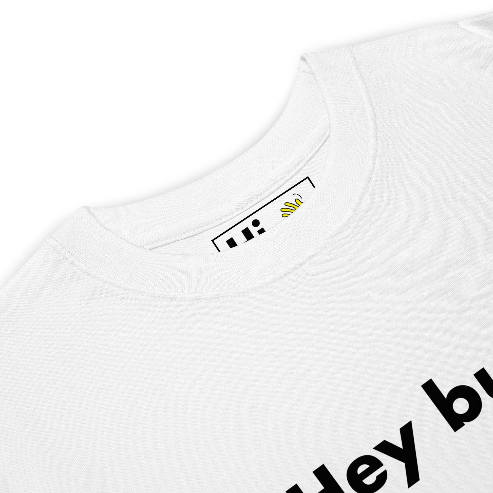 Hi Hey bud Canadian Friendly Greeting T shirt in white front detail