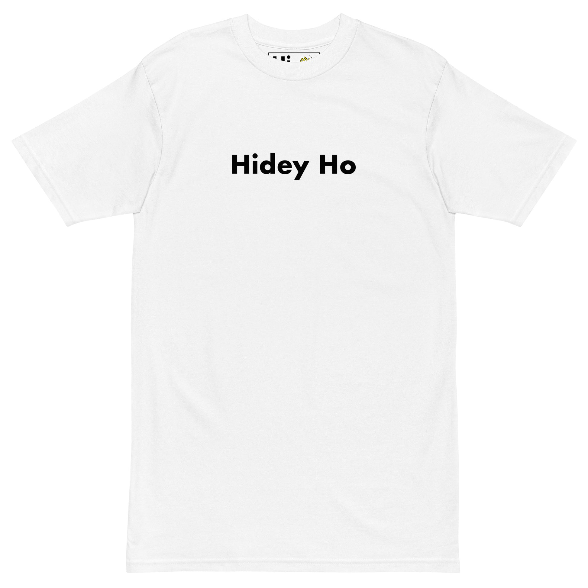 Hi Hidey Ho friendly greeting t shirt in white
