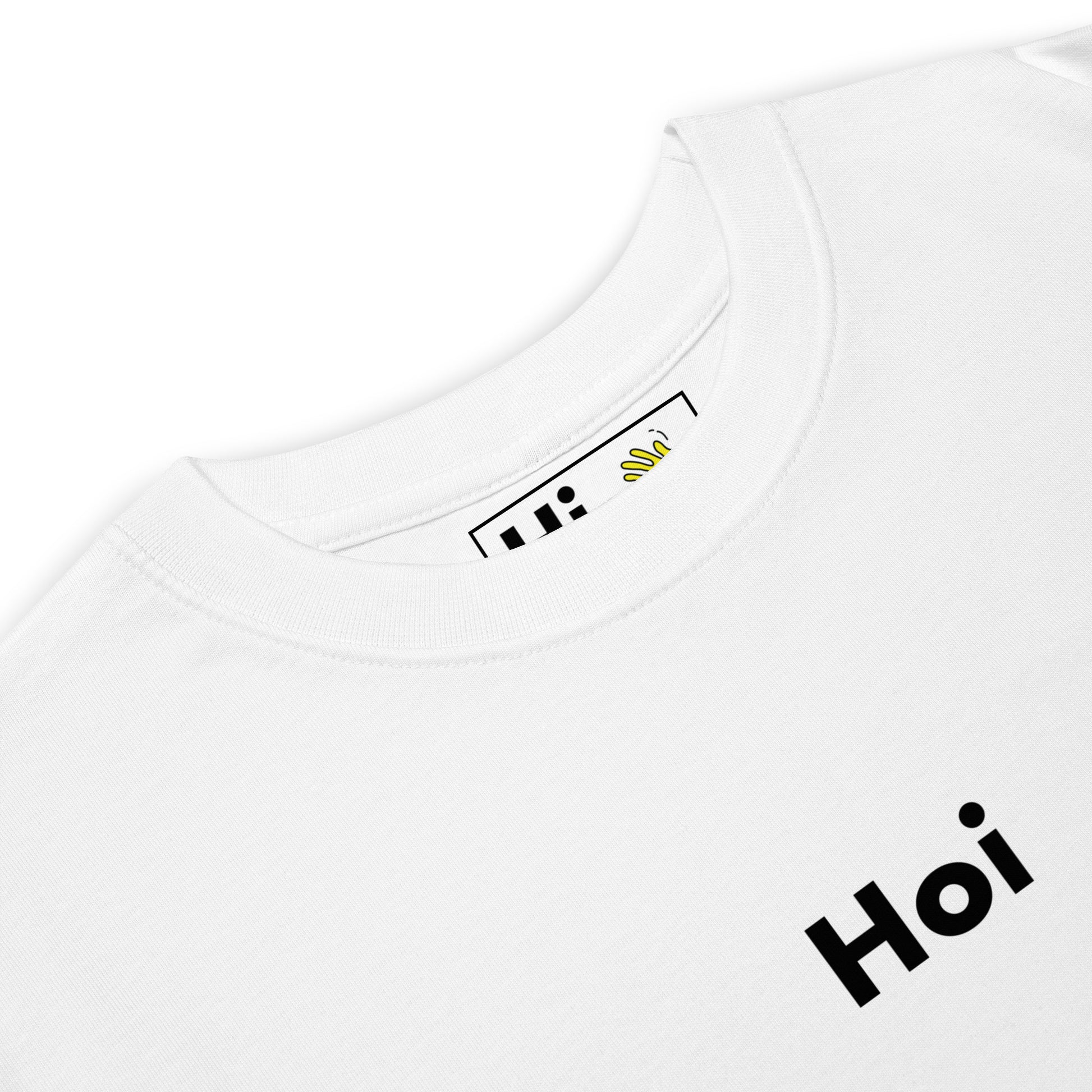 Hi Hoi Dutch Greet Tee in White front detail