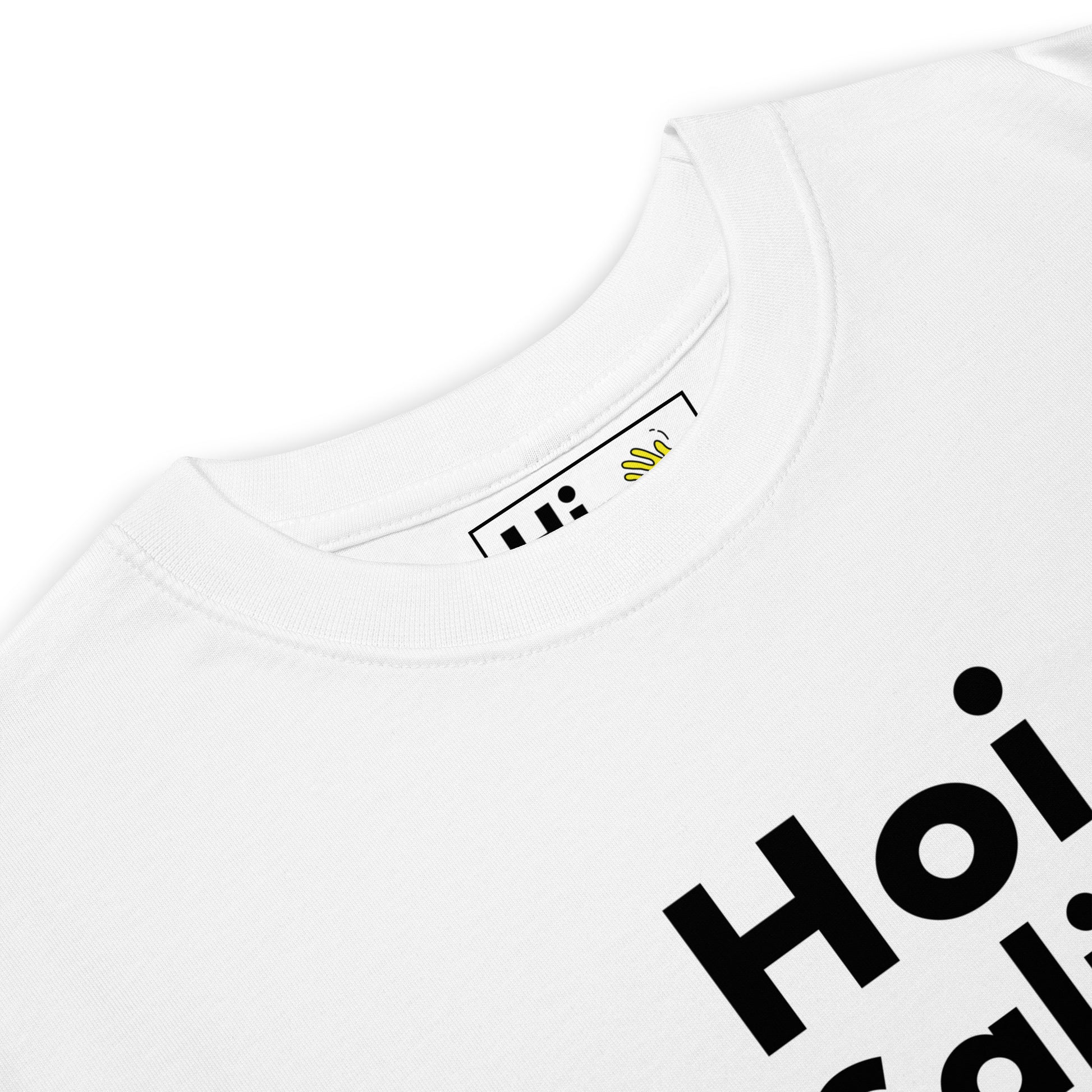 Hi Hoi Salü Sali Swiss German Greeting T shirt in white front