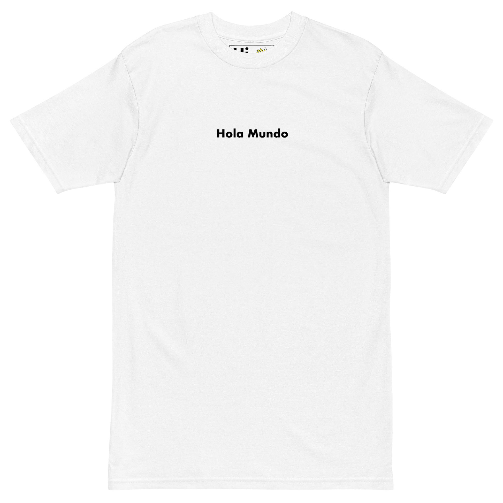 Hi Hola Mundo white front