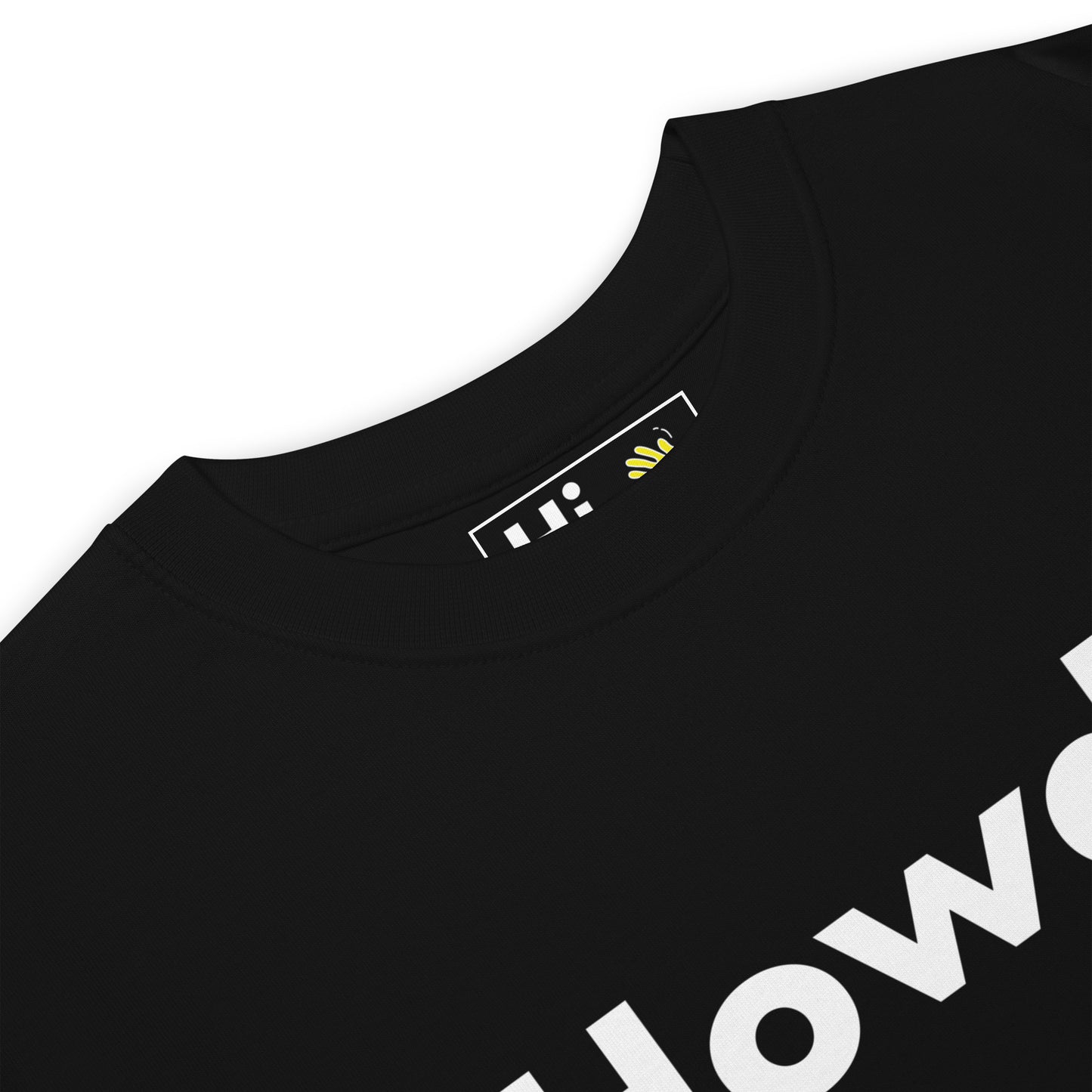 Hi Howdy USA Greeting T shirt in black front detail