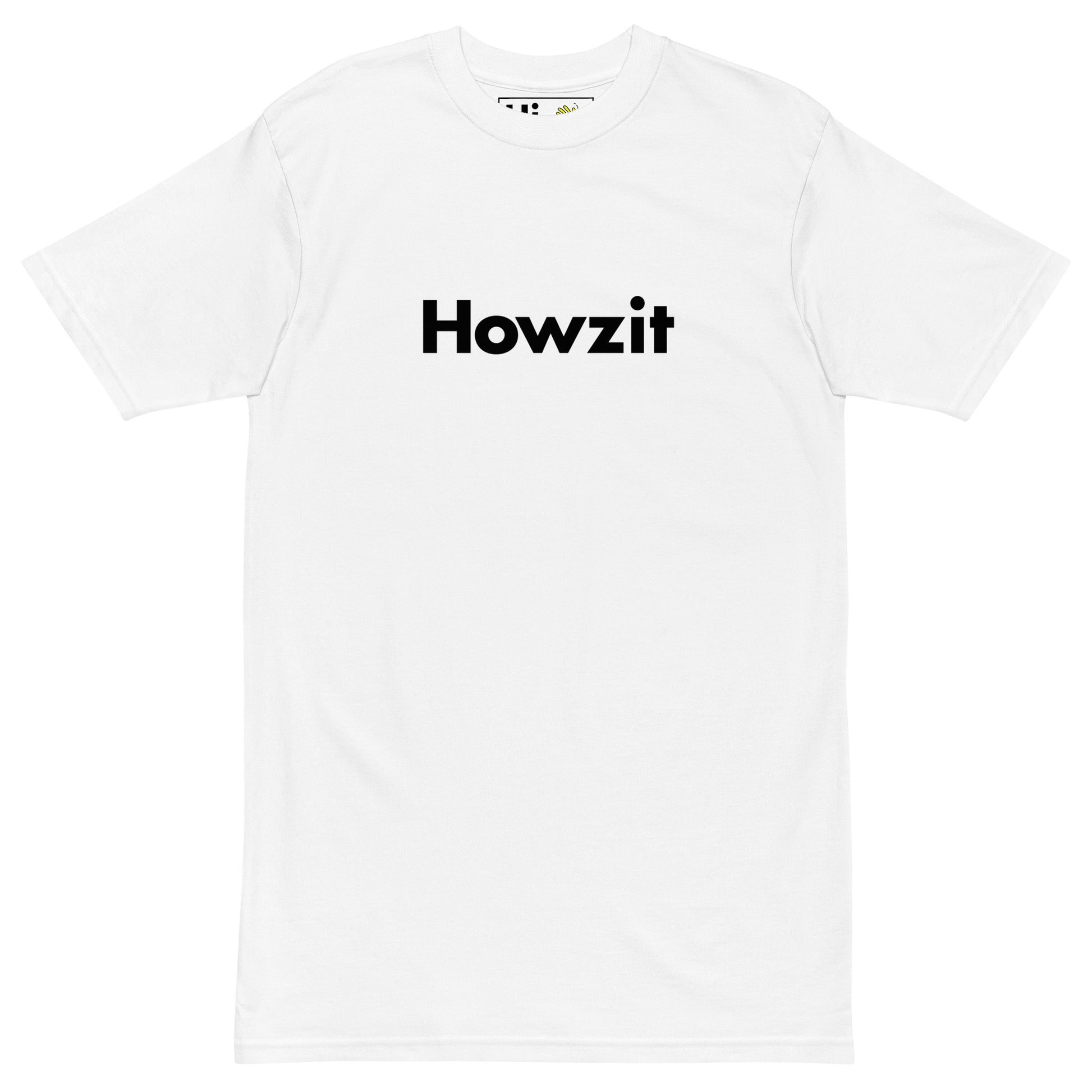 Hi Howzit South African Greeting T shirt in white