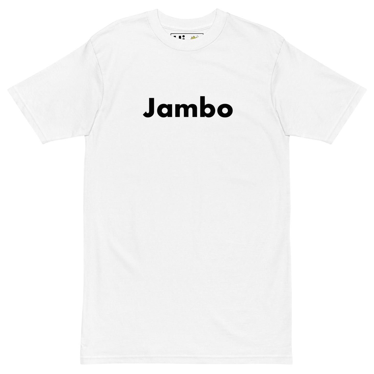 Hi Jambo Swahili African Greeting T shirt in white