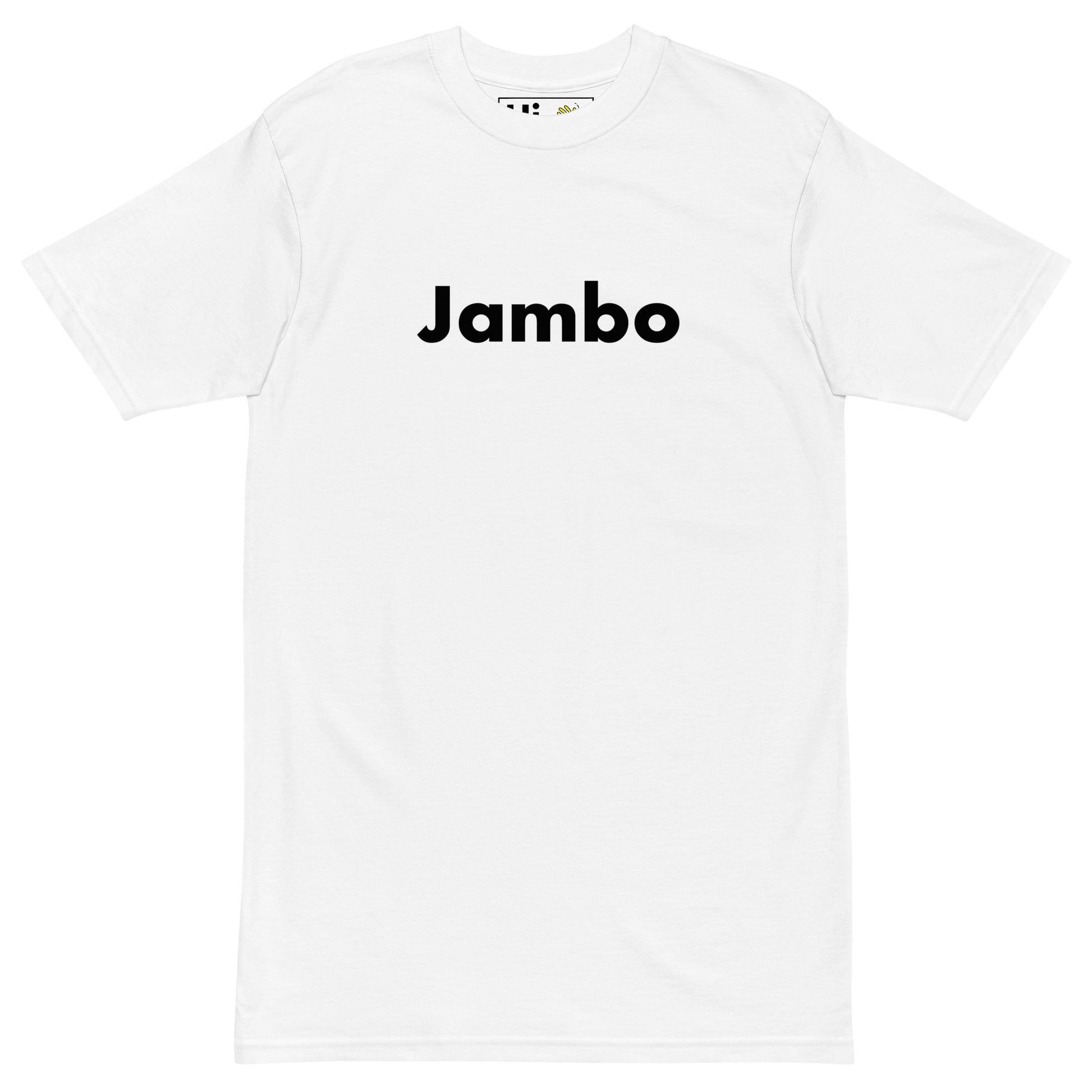 Hi Jambo Swahili African Greeting T shirt in white