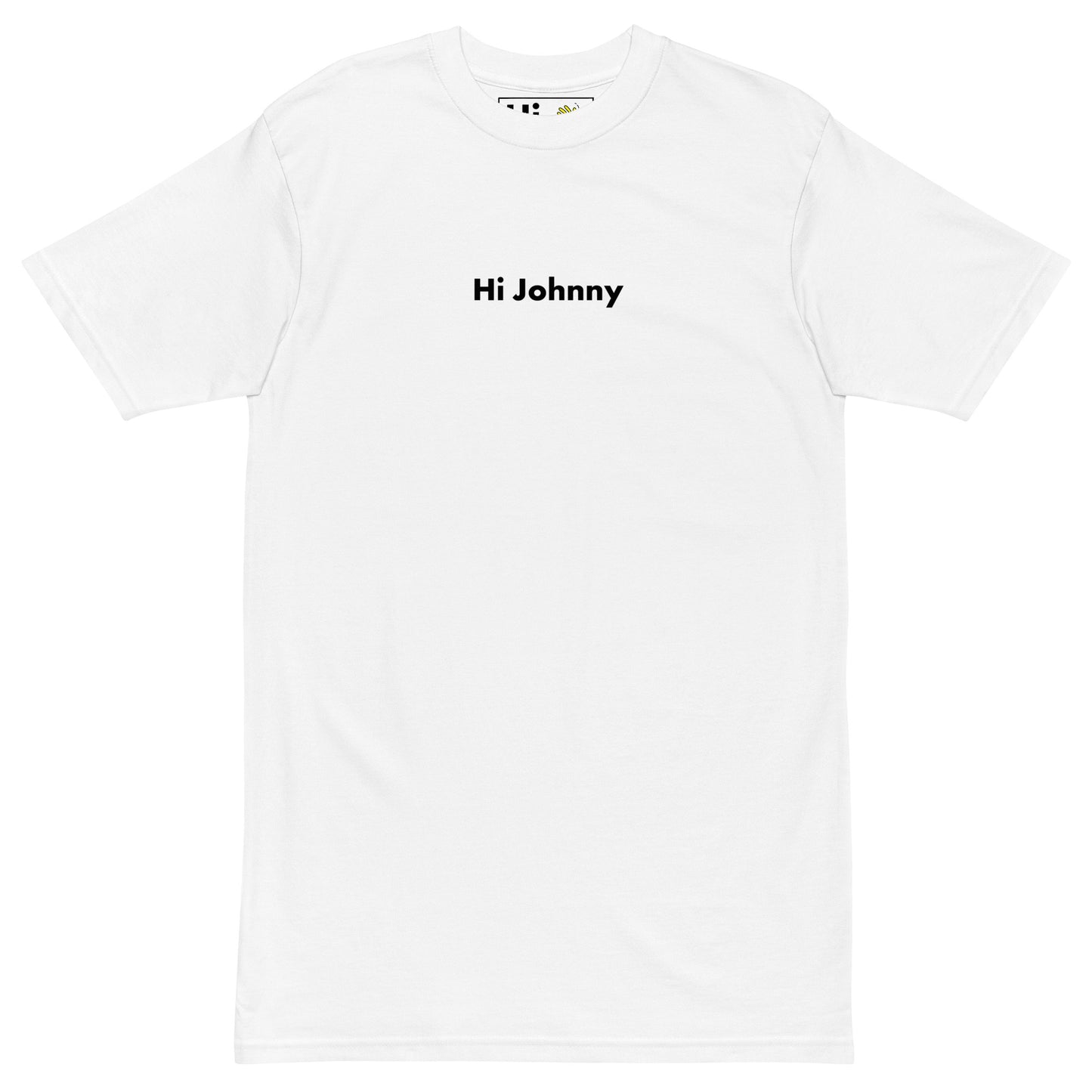 Hi Johnny Hi Tee in white front