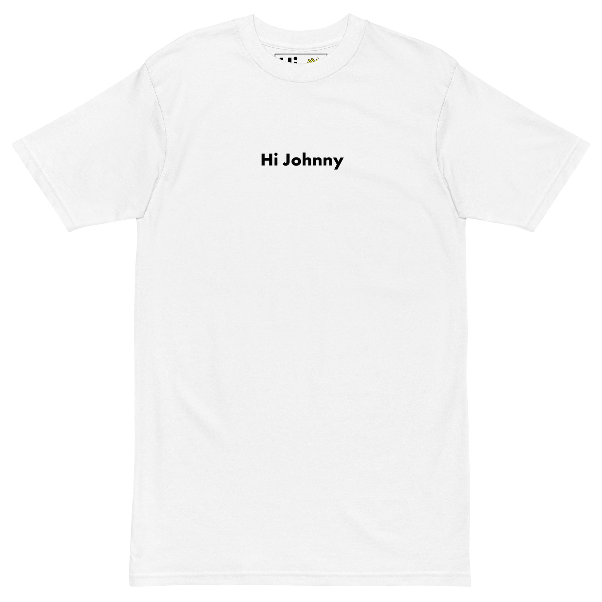 Hi Johnny Hi Tee in white front