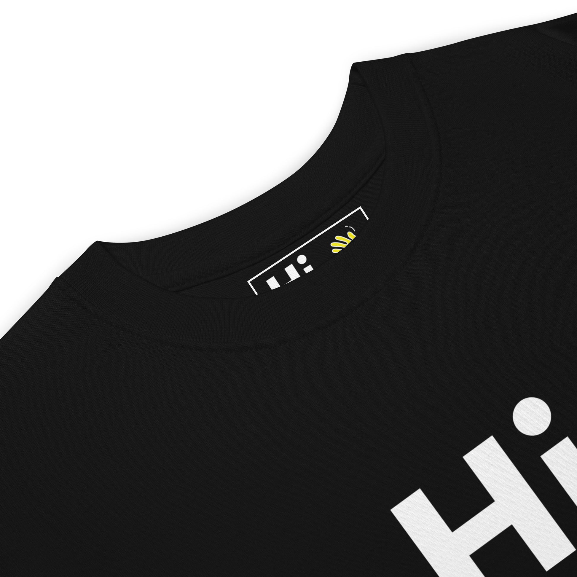 Hi Johnny Original Hi American Greeting T Shirt in black front detail