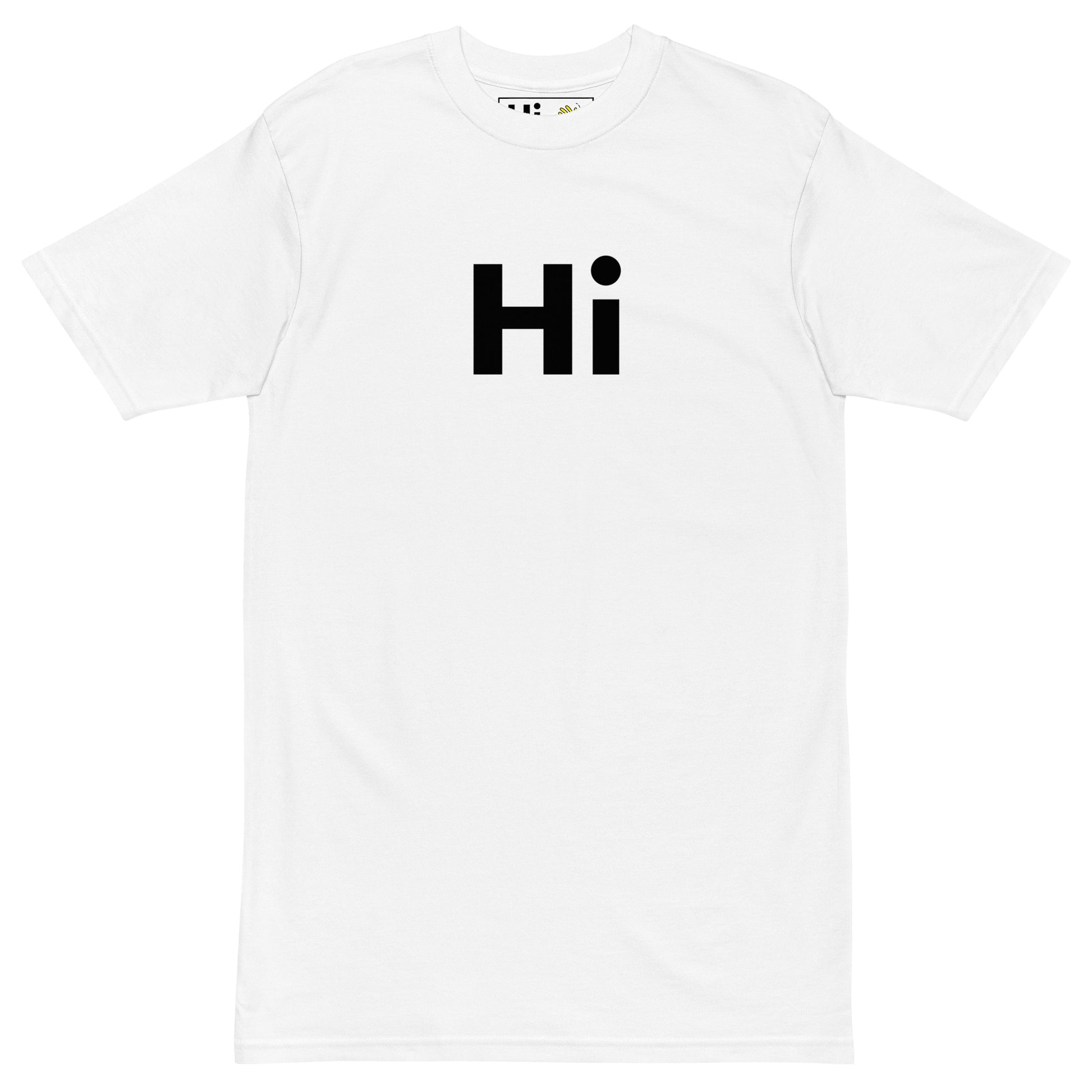 Hi Johnny Original Hi American Greeting T Shirt in white front 