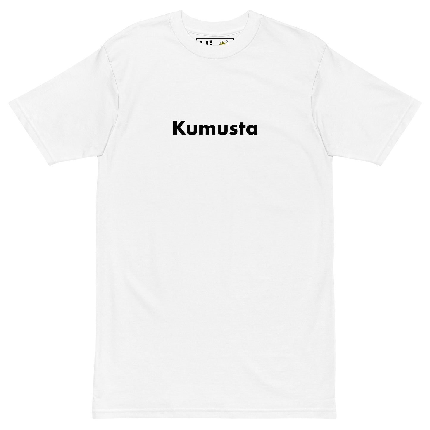 Hi Kumusta Filipino Greeting T shirt in white
