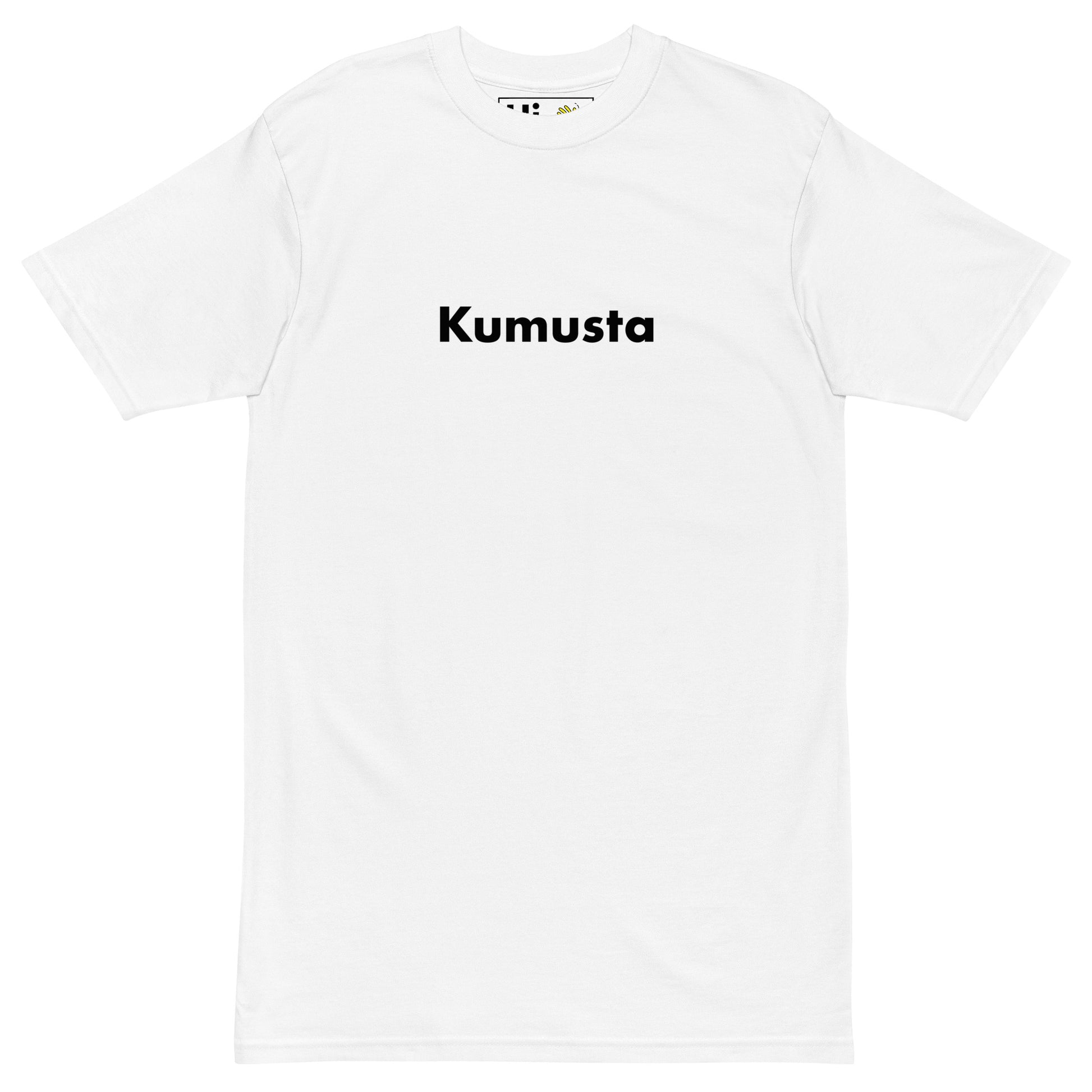 Hi Kumusta Filipino Greeting T shirt in white