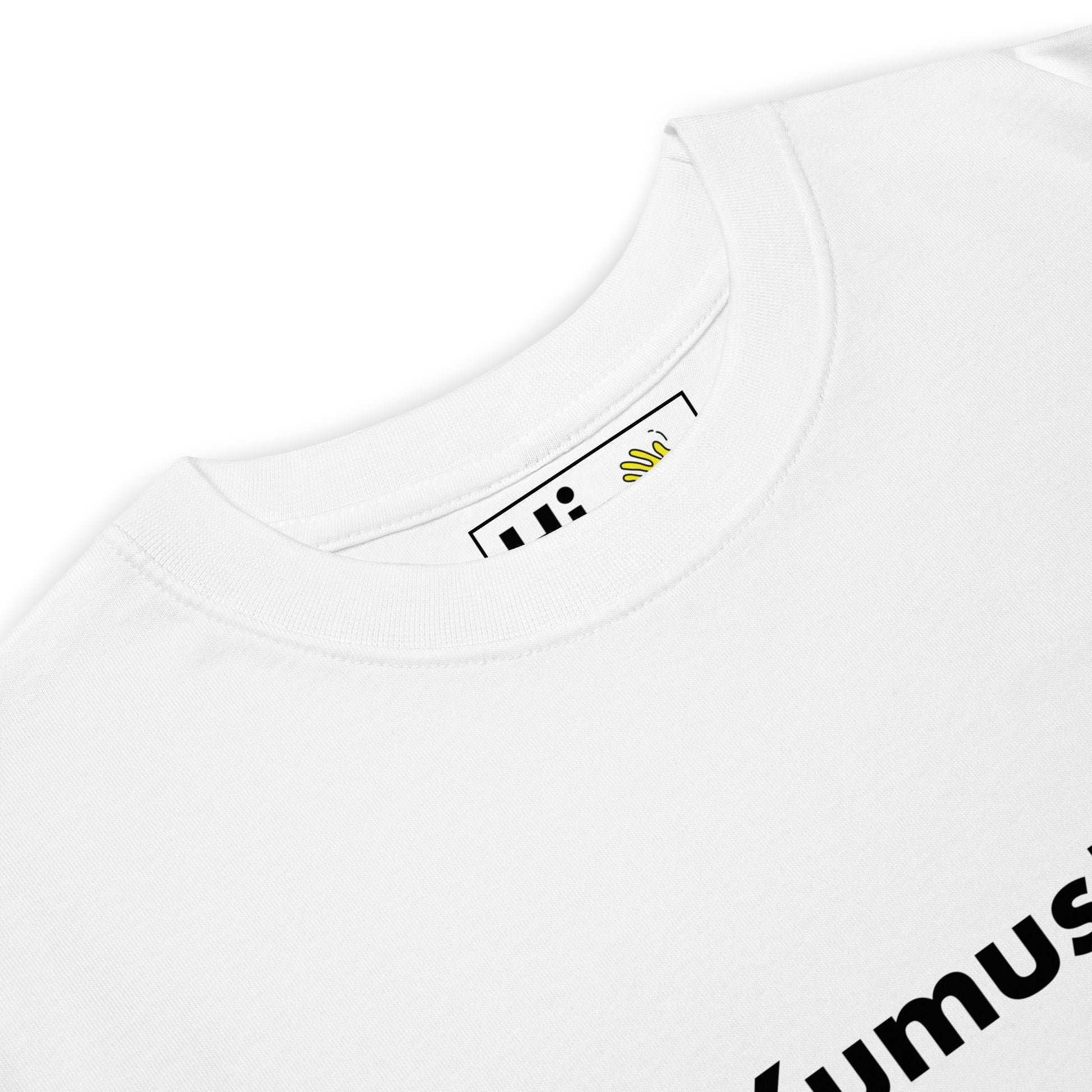 Hi Kumusta Filipino Greeting T shirt in white front detail