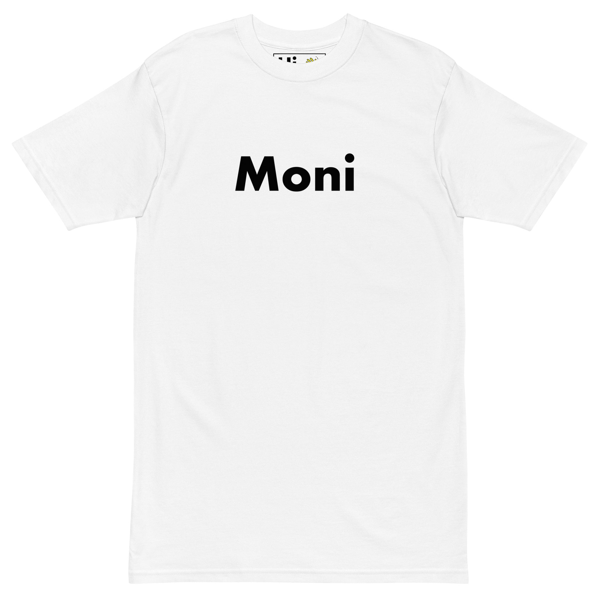 Hi Moni Malawian Greeting T shirt in white front
