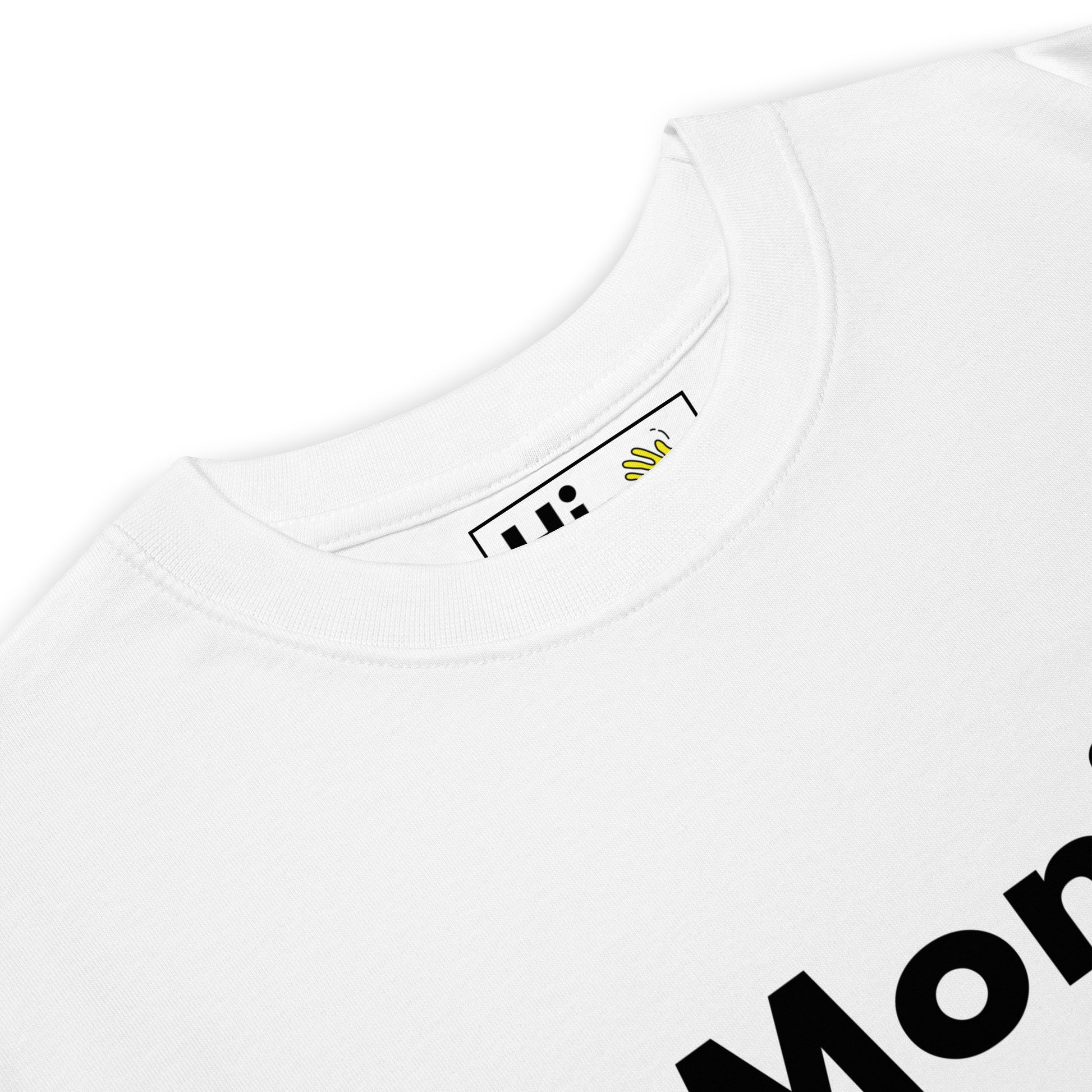 Hi Moni Malawian Greeting T shirt in white front detail
