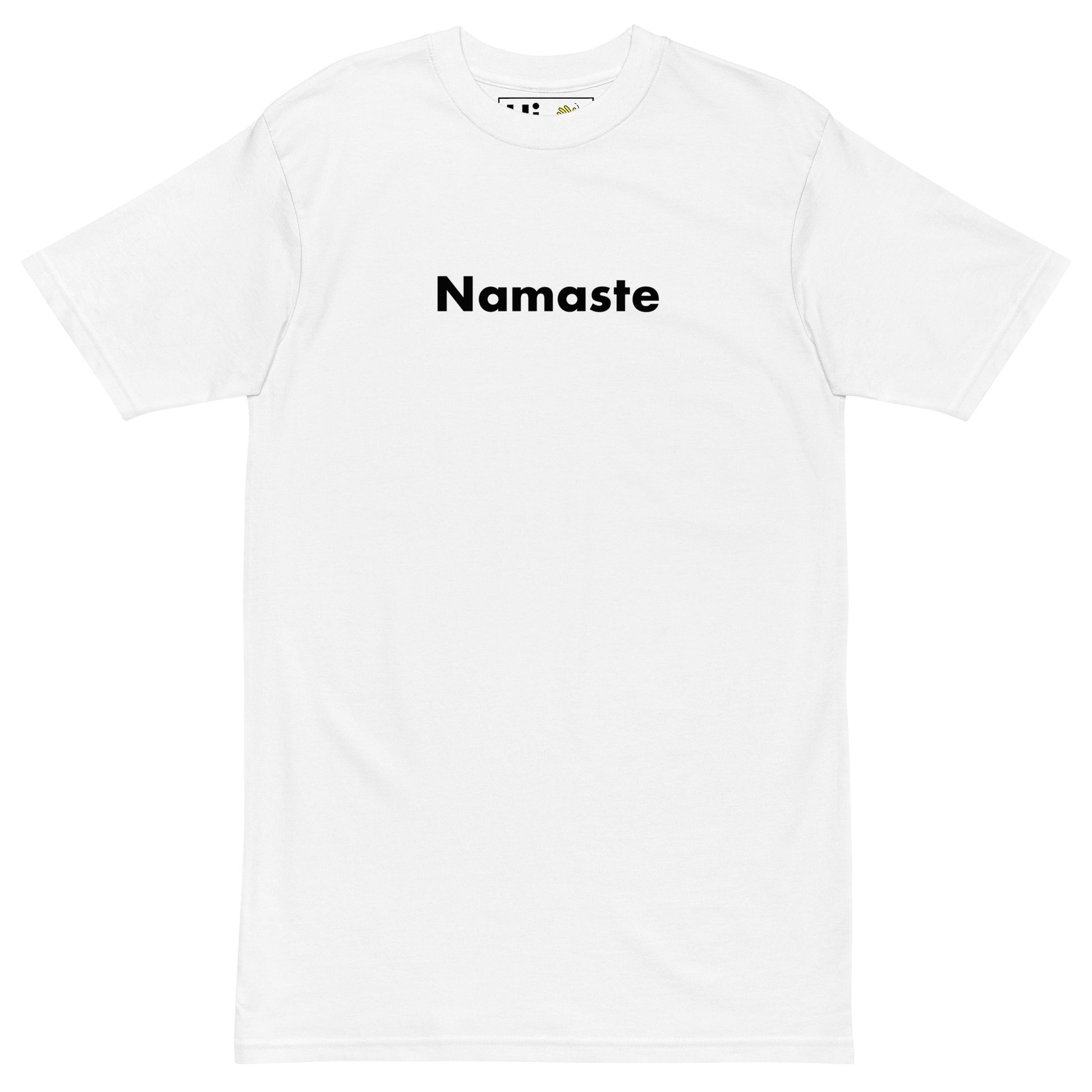 Hi Namaste Indian Greeting T Shirt in white