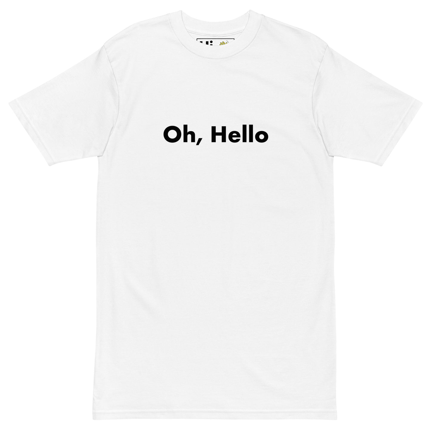 Hi Oh, Hello American Greeting T Shirt in white front
