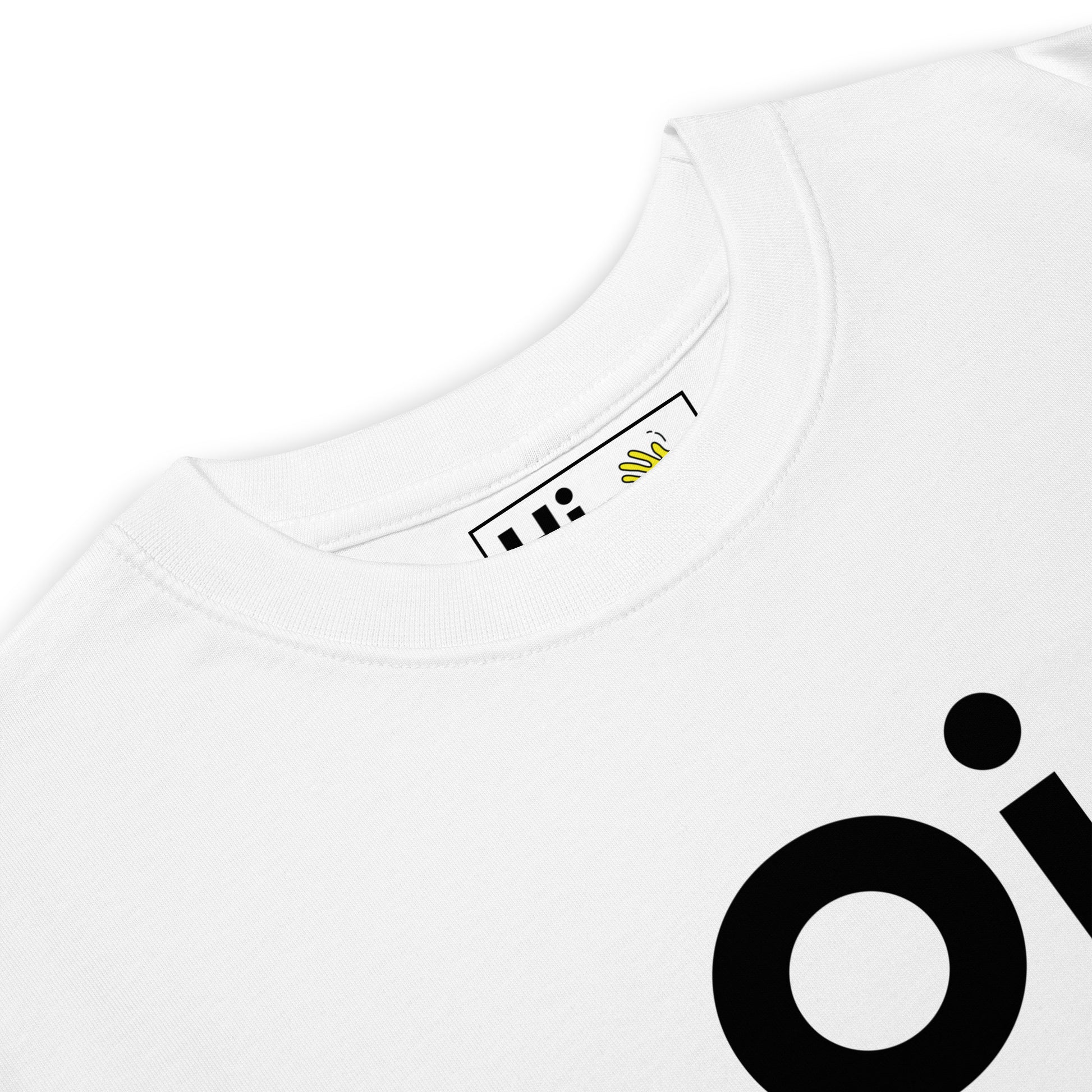 Hi Oi Portuguese Greeting T shirt in white front detail