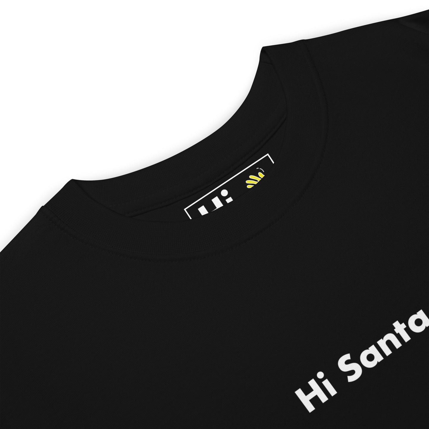 Hi Santa Tee in black detail