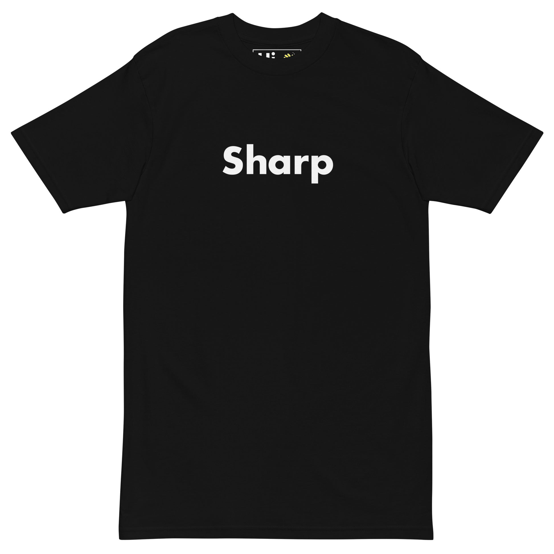 Hi Sharp South African Greeting T Shirt in black front