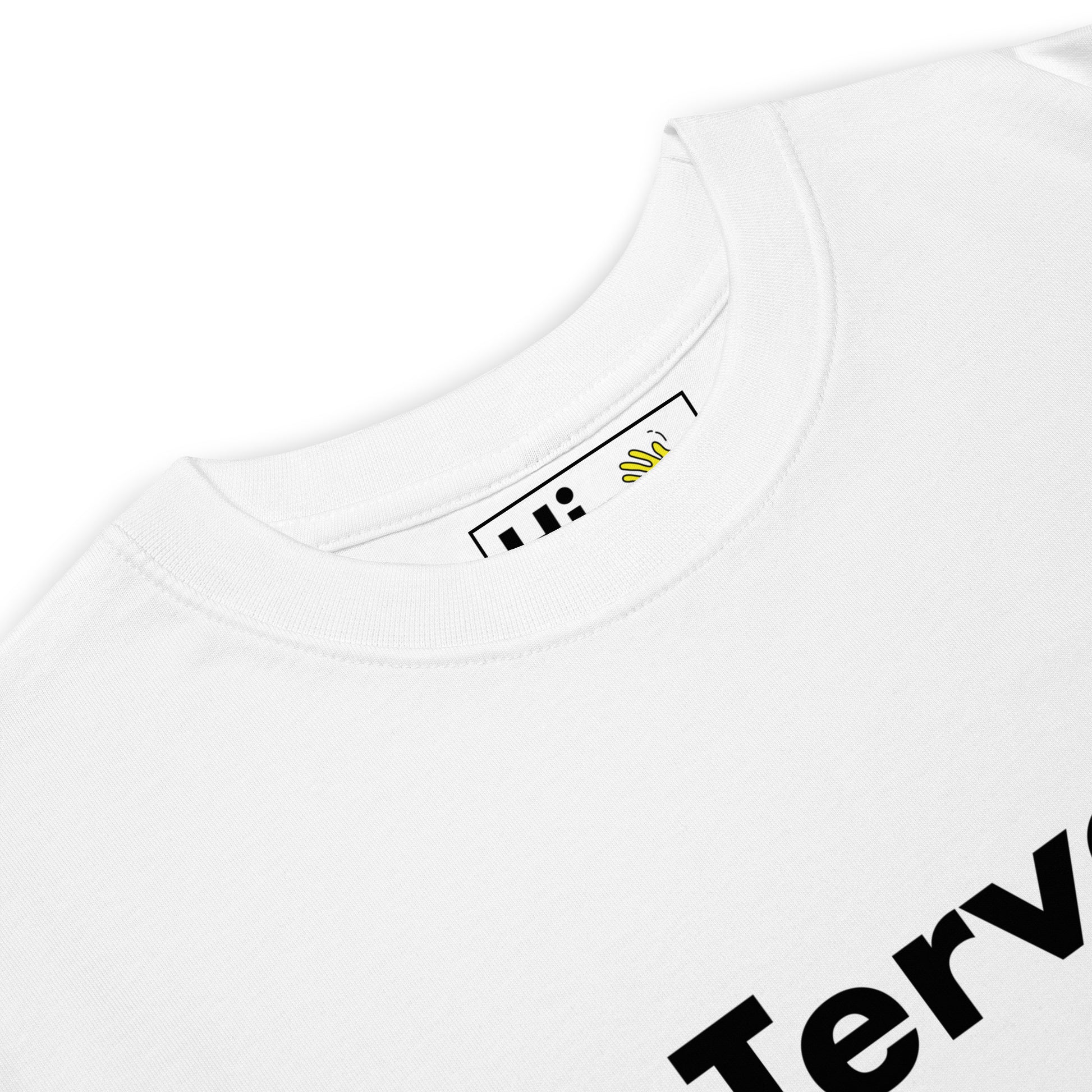 Hi Terve Finnish Greeting T shirt in white front detail