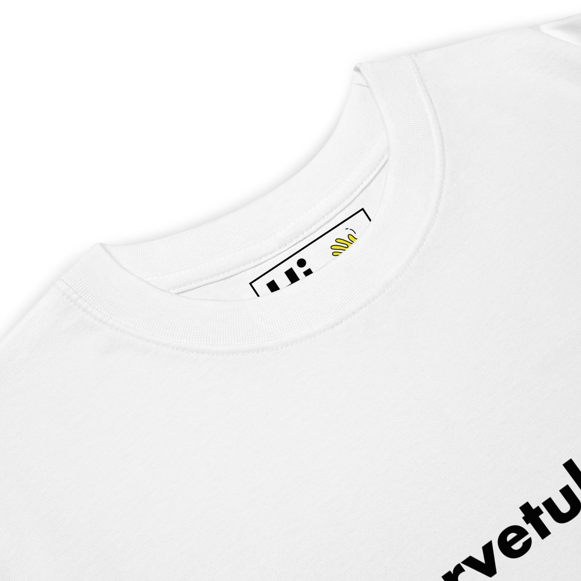 Hi Tervetuloa Finnish Greeting T shirt in white front detail