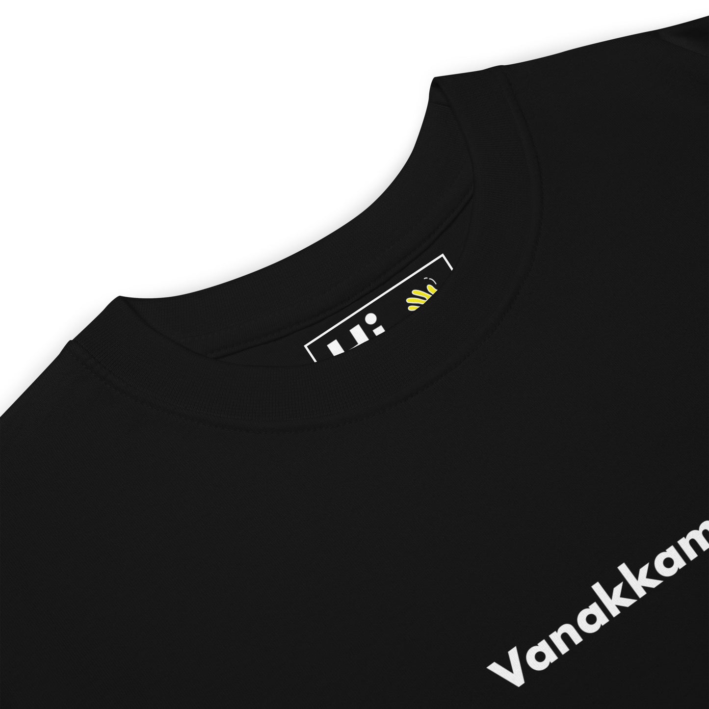 Hi Vanakkam Tamil Sri Lanka Greeting black shirt detail