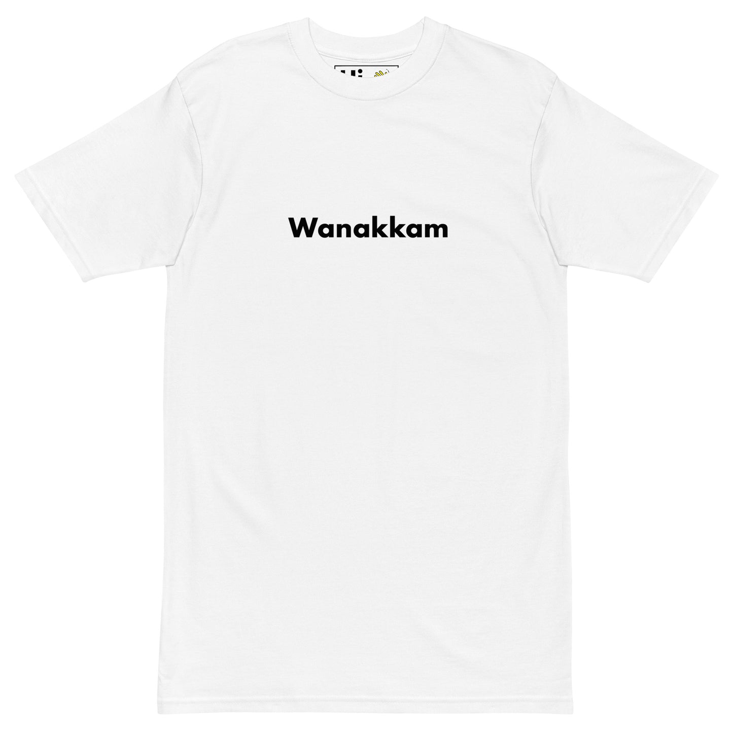 Hi Wanakkam Sri Lankan Greeting T Shirt in white, front