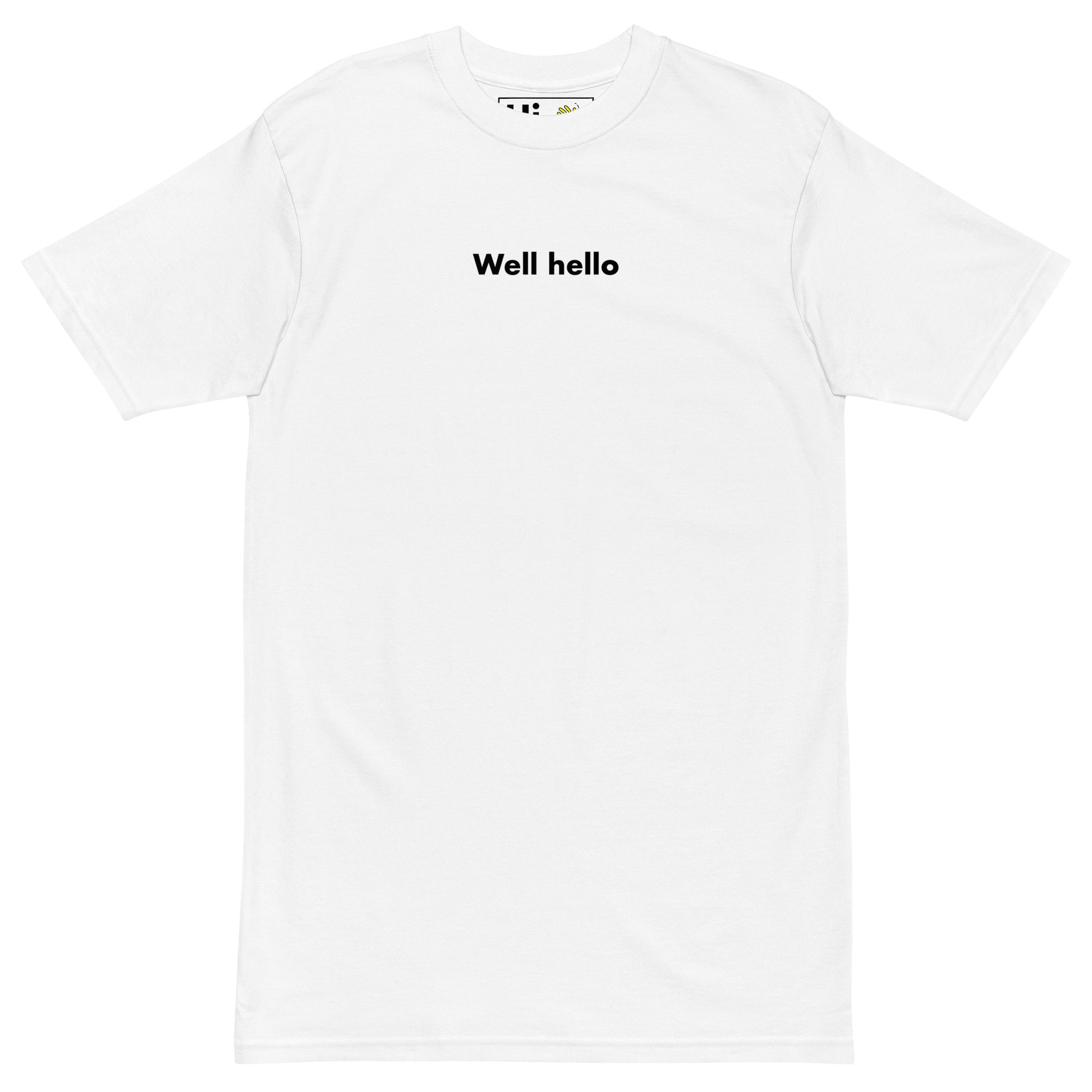 Hi Well Hello Greet Tee in white
