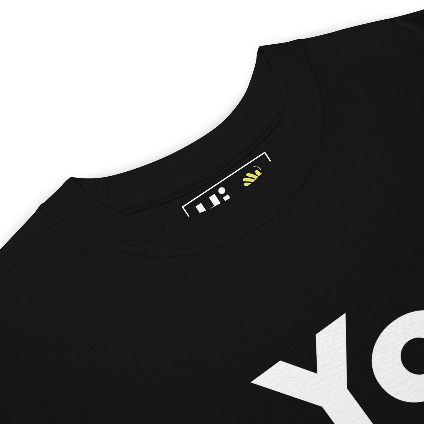 Hi Yo New York Brooklyn Greeting T Shirt in black, front detail