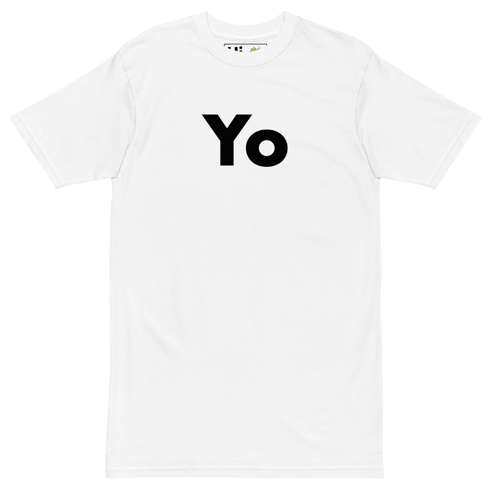 Hi Yo New York Brooklyn Greeting T Shirt in white, front