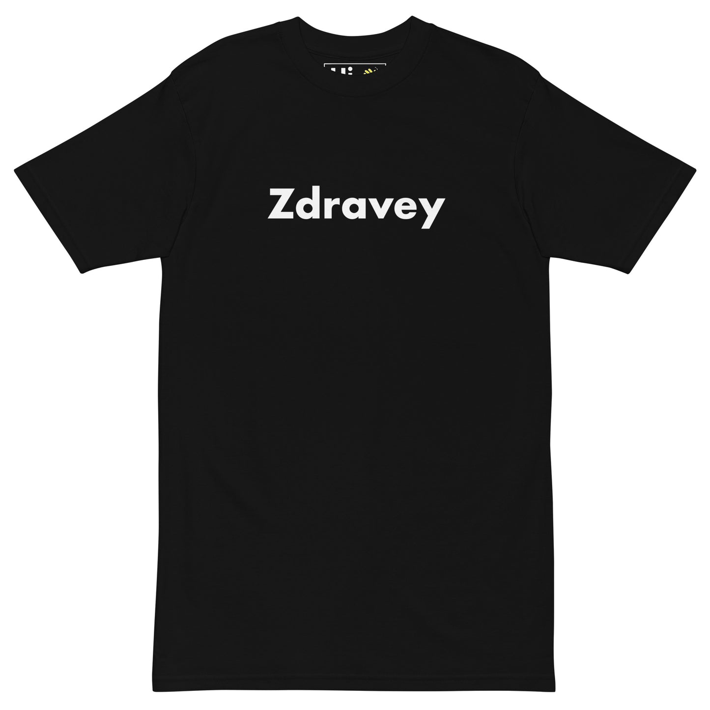 Zdravey Hi in Bulgarian Black Tshirt from Happy interactions, Zdravey means Hi in Bulgarian