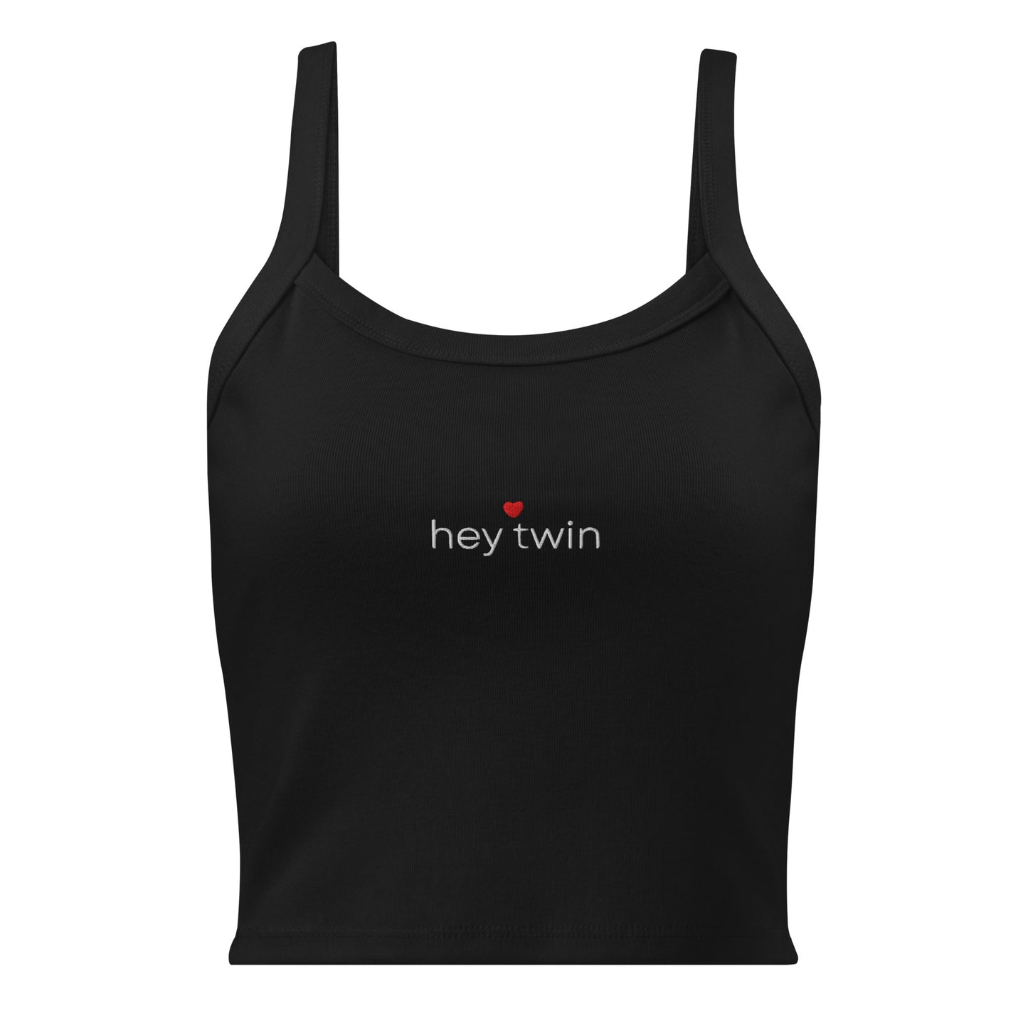 hey twin tank top black
