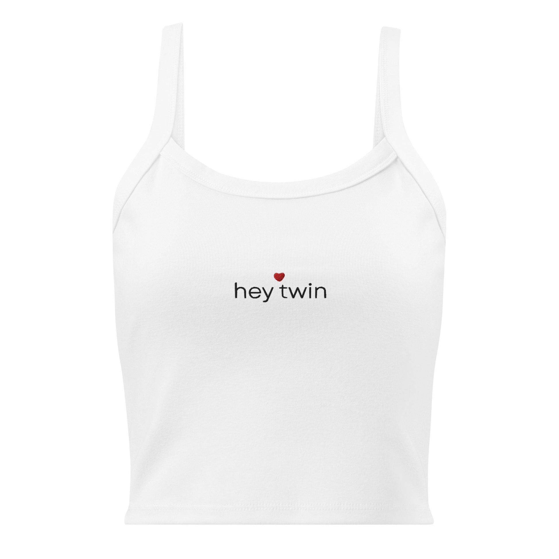 hey twin tank top white