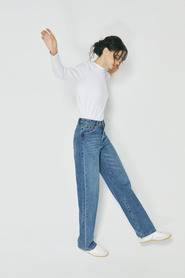 Coney Island Whitefish High Rise Wide Jeans HJ007