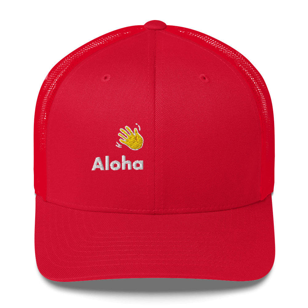 Happy Interactions Hi 👋 Aloha Trucker Hat