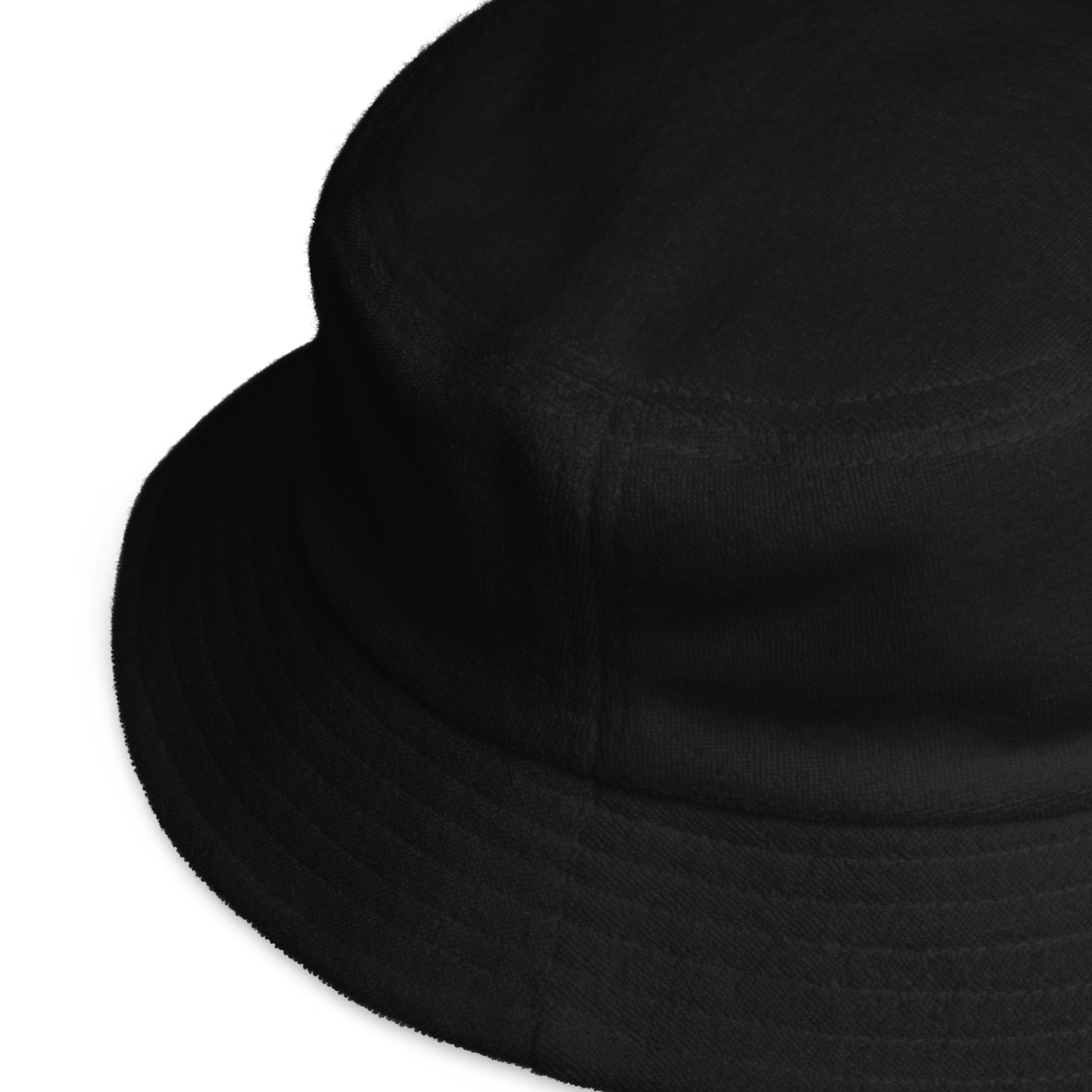 Hola Fuzzy Bucket Hat in black by Hi 👋 Happy interactions 
