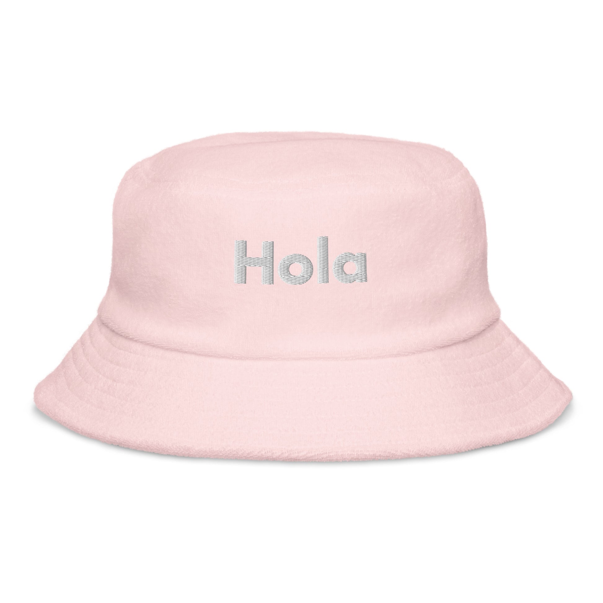 Hola Fuzzy Bucket Hat in light pink by Hi 👋 Happy interactions 